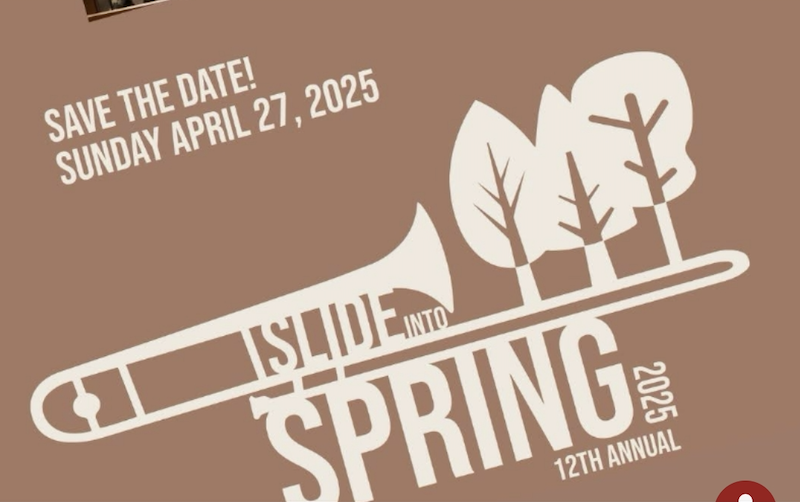 Logo for Calgary's 12th annual Slide into Spring event. Save the date! April 27, 2025