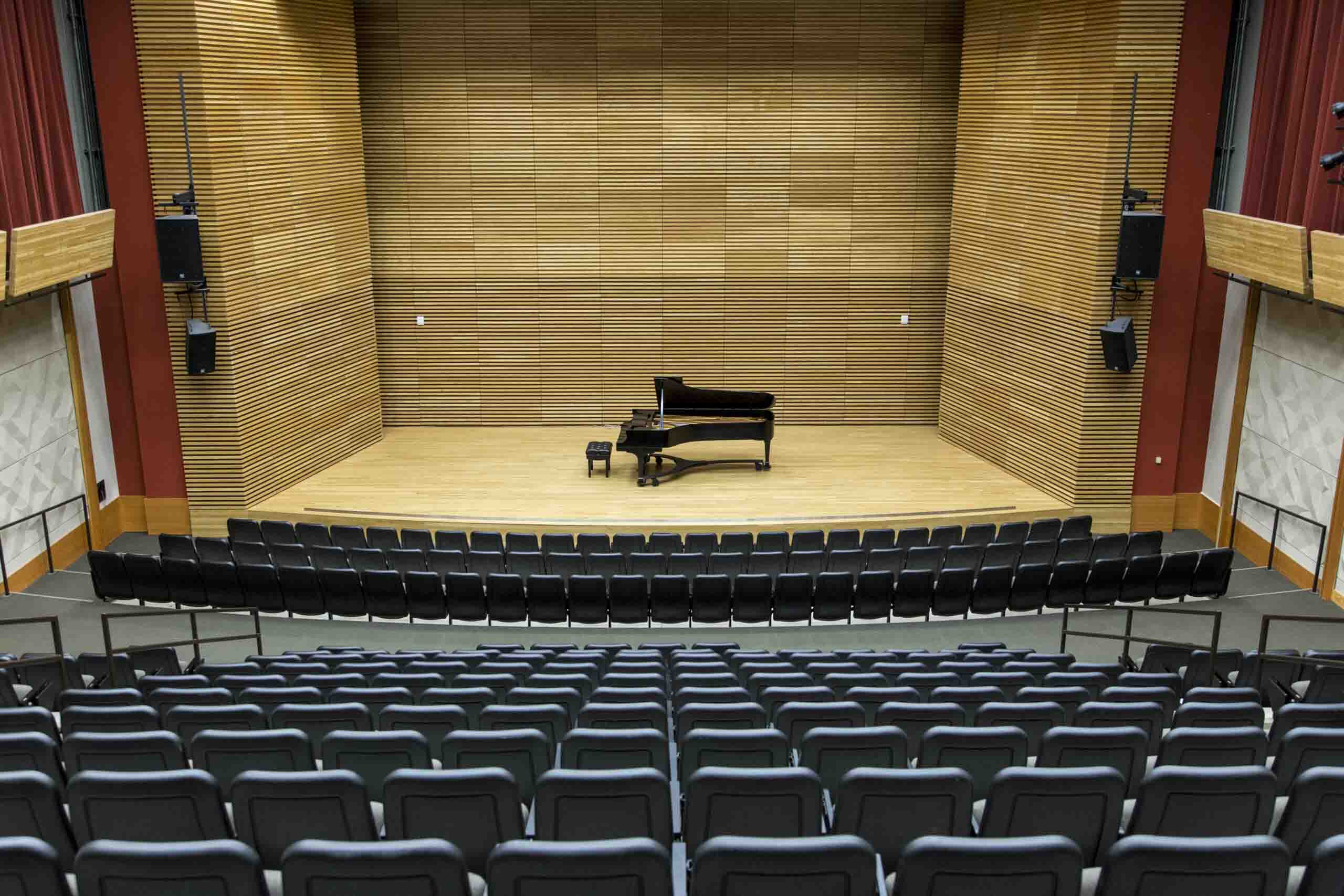 University of Michigan recital hall stage