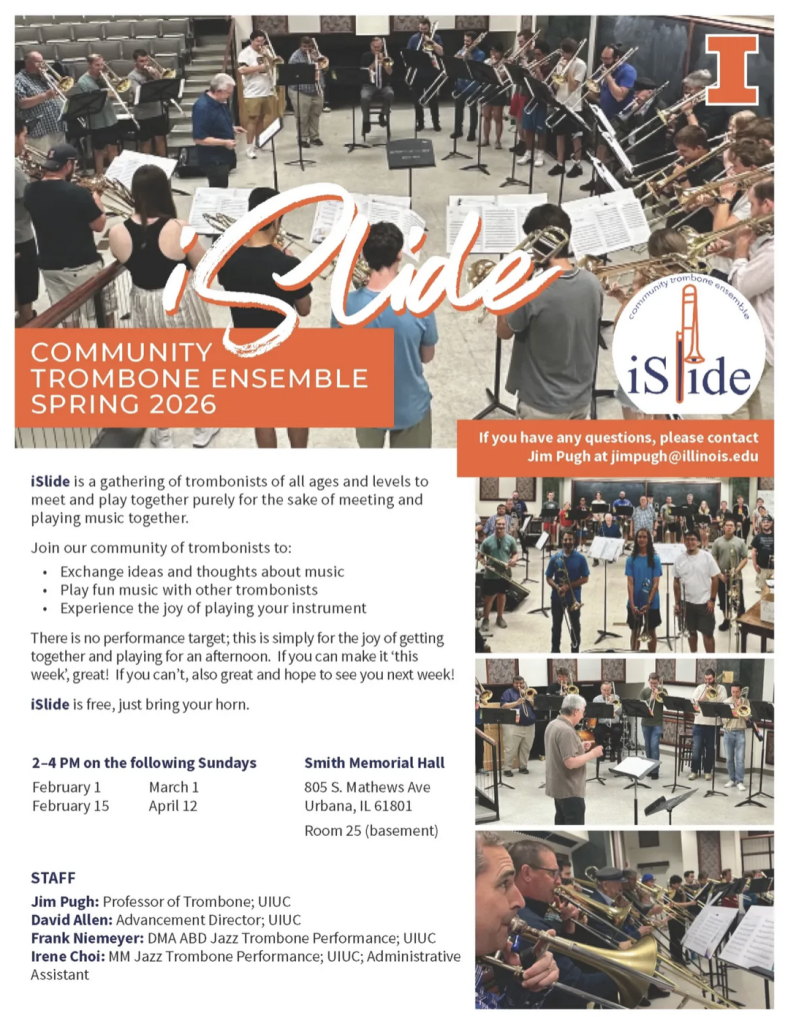 Poster for iSlide Community Trombone Ensemble