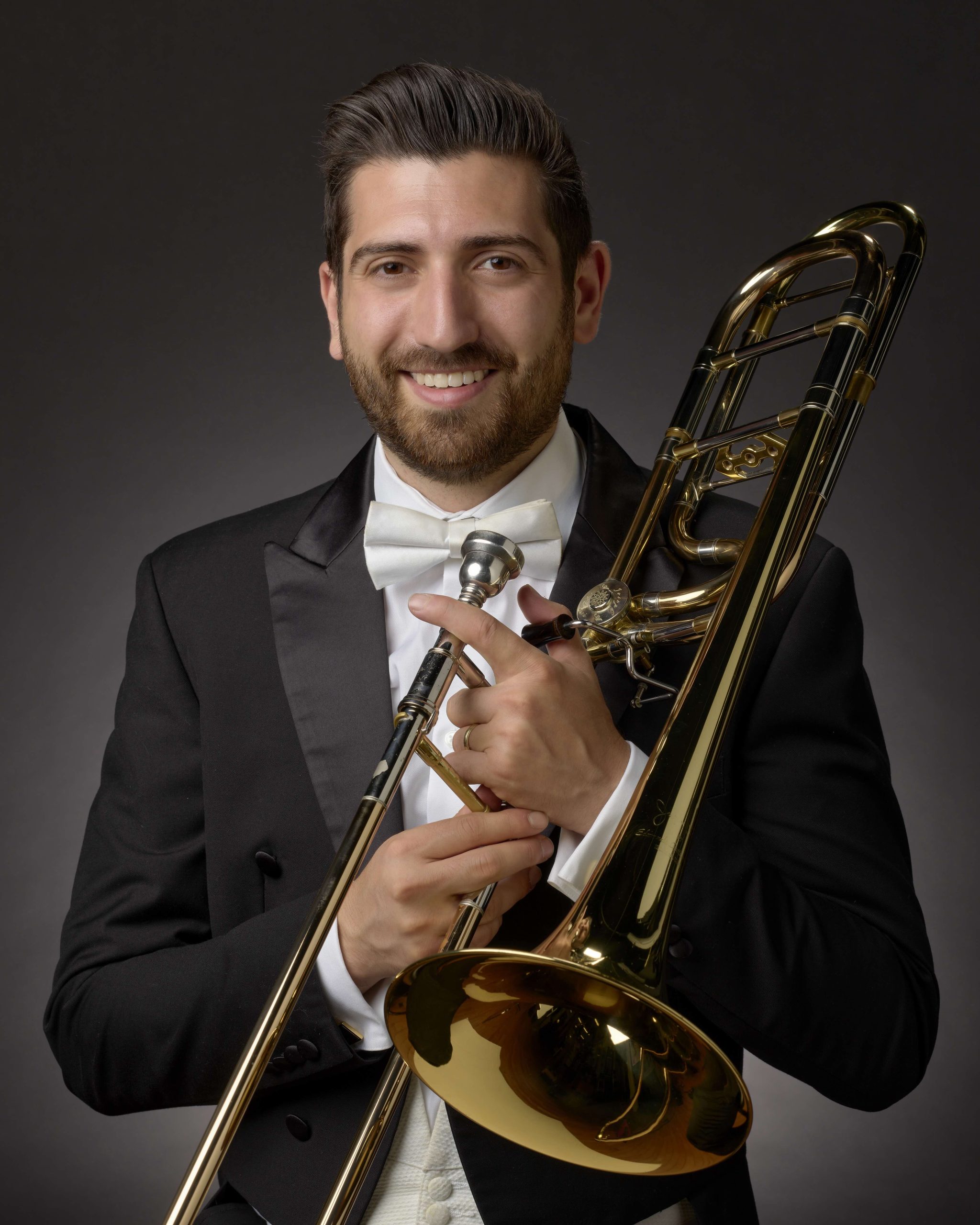 Photo of Brian Wendel with his trombone. Photo credit: Roger Mastroianni/The Cleveland Orchestra